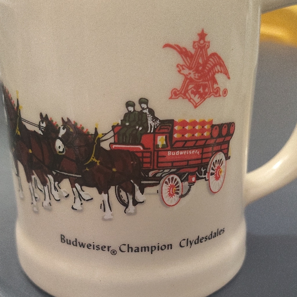 Vintage 90's Bush Gardens Souvenir Budweiser Clydesdales Coffee Mug NWT